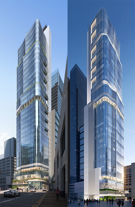 Crystal Tower 位處第二核心商業區中心